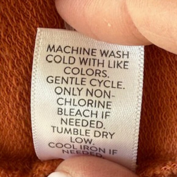 J.Jill Striped French Terry Dress, Orange and White, V-neck, Size M - Picture 5 of 5